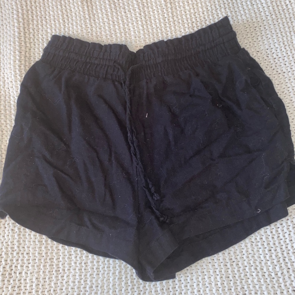 black shorts